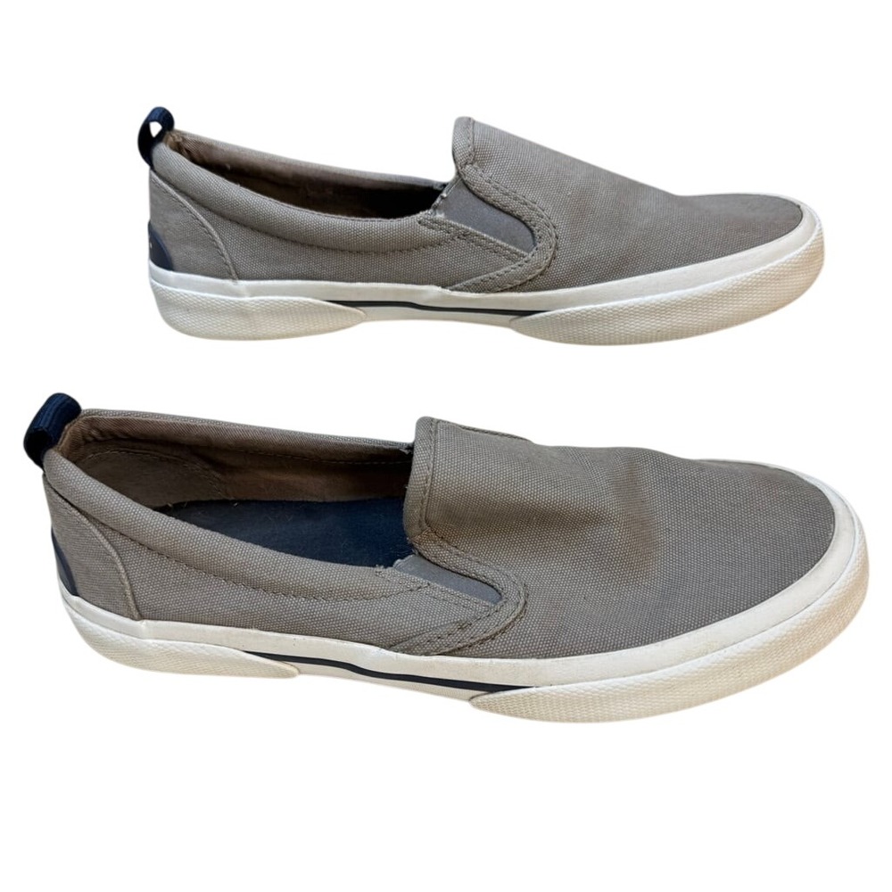 Sperry‎ Canvas Gray Slip-On Boat Shoes Womens Size 8